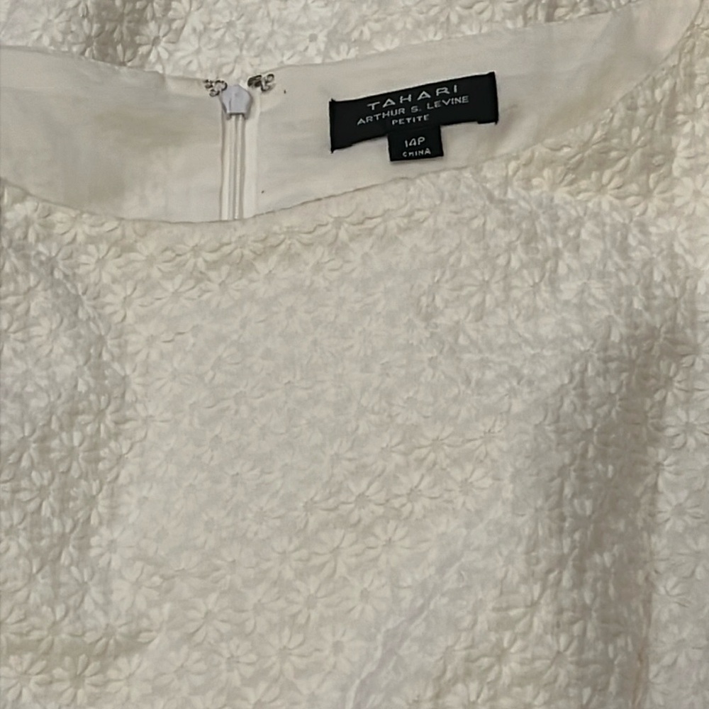 White Tagari sleeveless dress